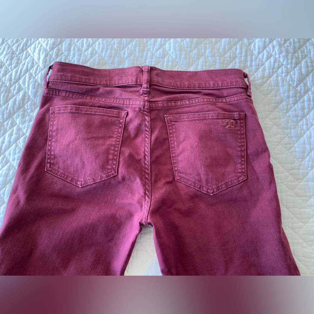 Tory Burch Super Skinny Jean in Burgundy - Picture 8 of 8